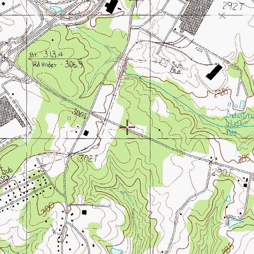 Topographic Map of Interchange 35, SC