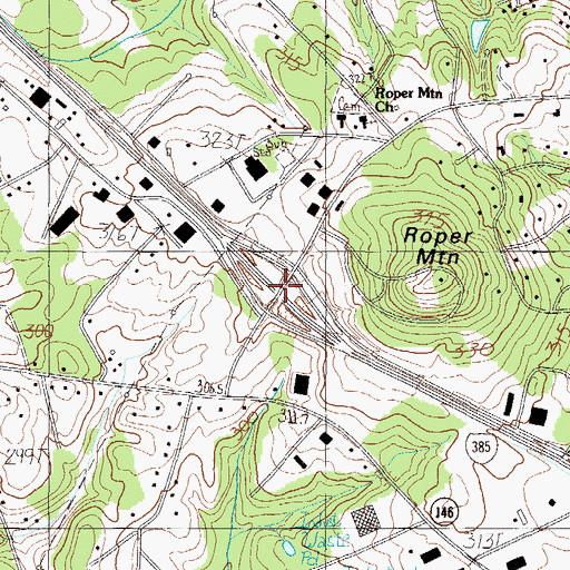 Topographic Map of Interchange 37, SC