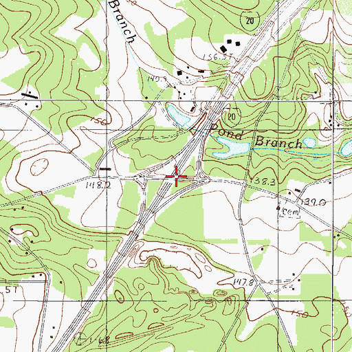 Topographic Map of Interchange 44, SC