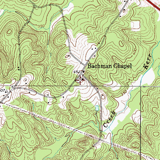 Topographic Map of Bachman Chapel Cemetery, SC