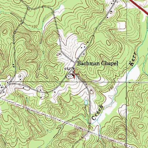 Topographic Map of Bachman Chapel Lutheran Church, SC
