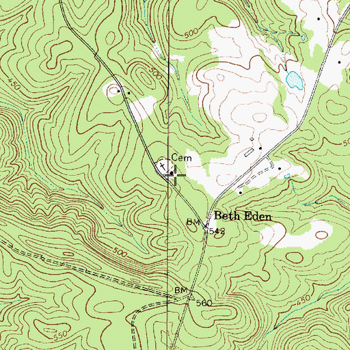 Topographic Map of Beth Eden School (historical), SC