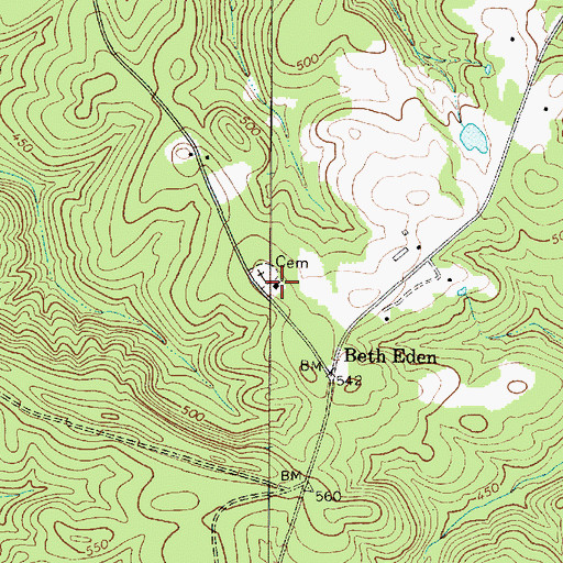 Topographic Map of Beth Eden Luthern Church, SC