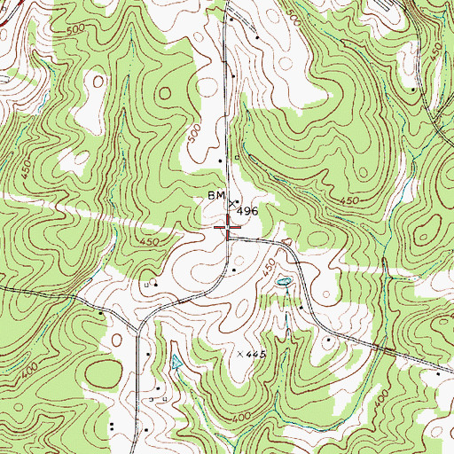 Topographic Map of Big Creek School (historical), SC
