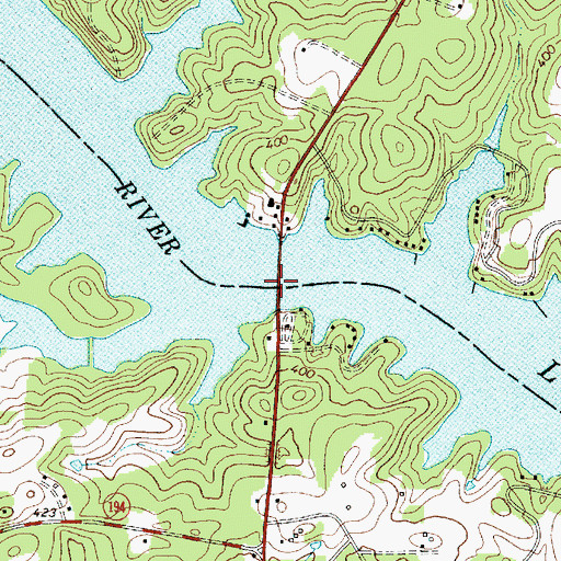 Topographic Map of Blacks Bridge, SC