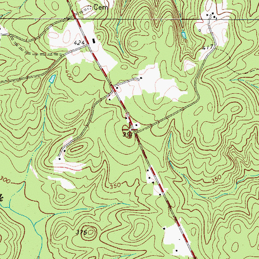 Topographic Map of Broad River School (historical), SC