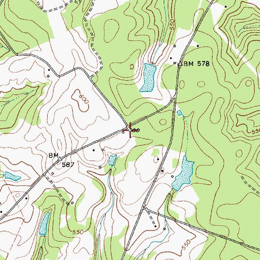 Topographic Map of Bush River School (historical), SC