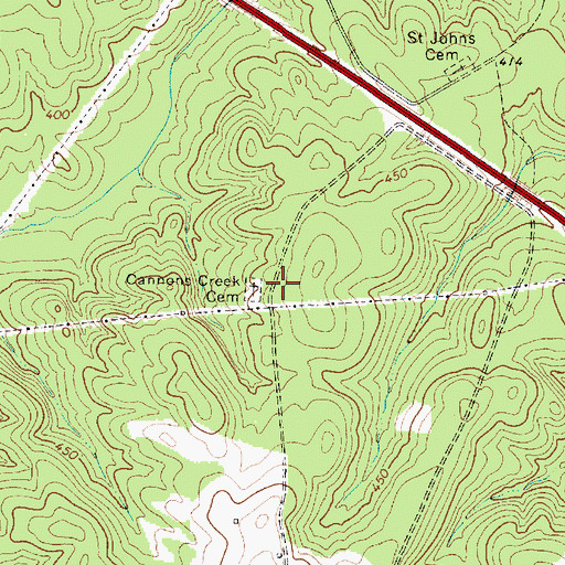 Topographic Map of Cannons Creek Church (historical), SC