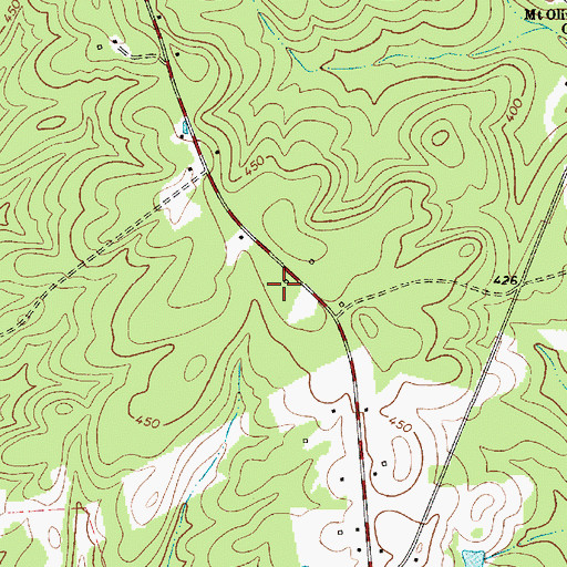 Topographic Map of Caughman School (historical), SC
