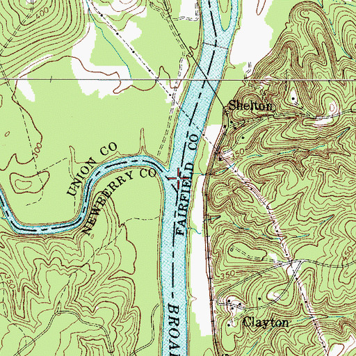 Topographic Map of Clayton Ferry (historical), SC