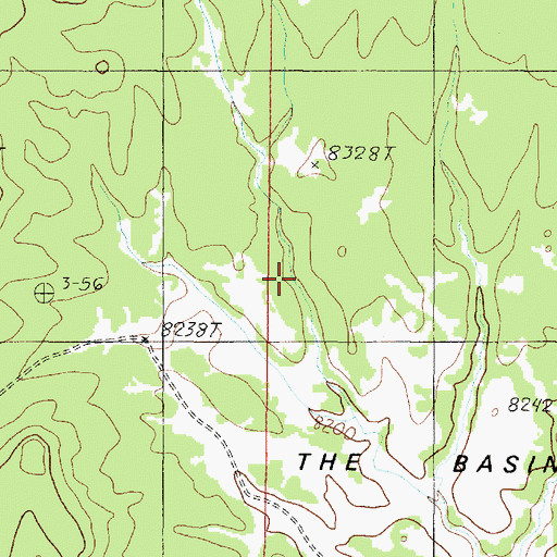 Topographic Map of The Basin, AZ