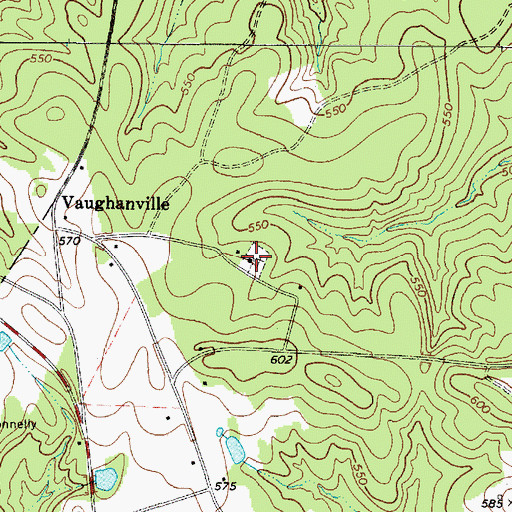 Topographic Map of Cross Roads Church, SC