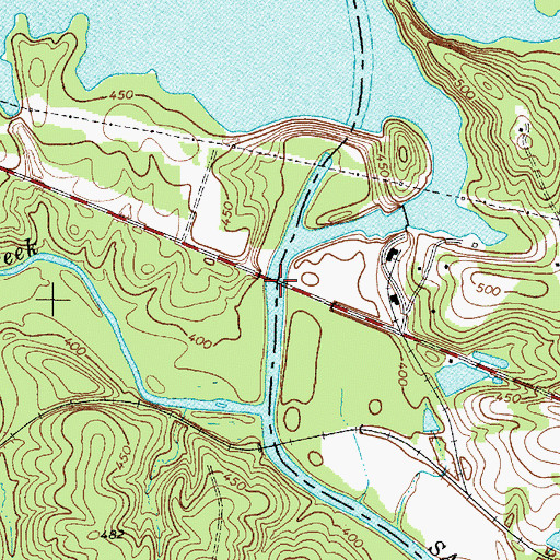 Topographic Map of Dysons Bridge, SC