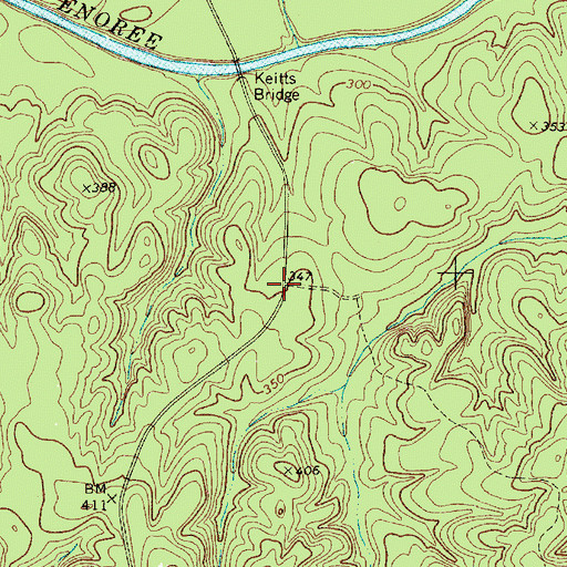 Topographic Map of Gilliam Spring (historical), SC