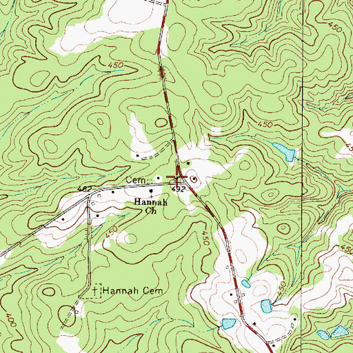 Topographic Map of Hannah School (historical), SC