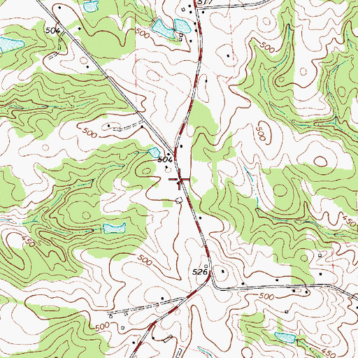 Topographic Map of Hartford School (historical), SC