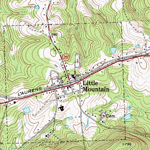 Topographic Map of Holy Trinity Evangelical Lutheran Church, SC