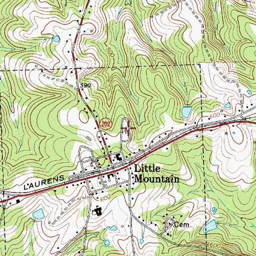 Topographic Map of Holy Trinity Cemetery, SC
