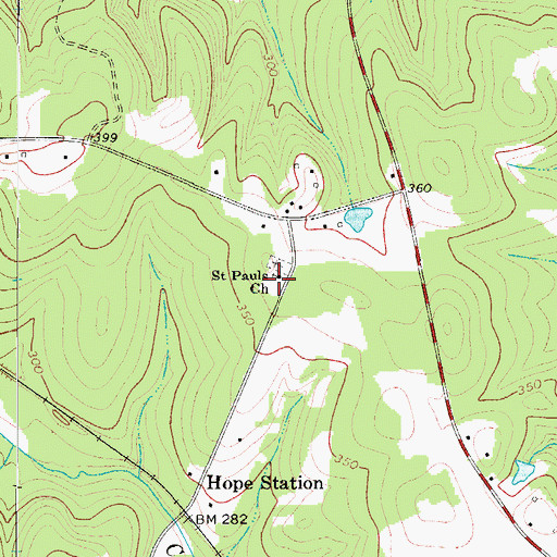 Topographic Map of Hope School (historical), SC