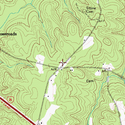Topographic Map of Hunter Dewalt School (historical), SC