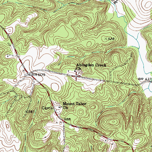 Topographic Map of Abingdon School (historical), SC