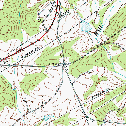 Topographic Map of Antioch School (historical), SC