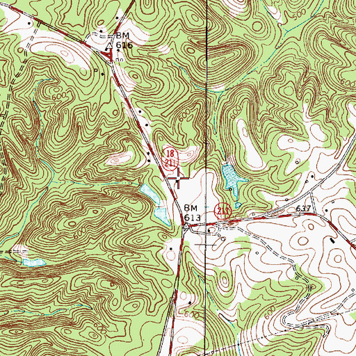 Topographic Map of Asbury School (historical), SC