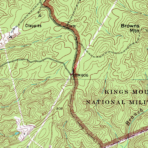 Topographic Map of Bamburg School (historical), SC