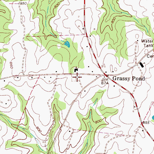 Topographic Map of Beulah Cemetery, SC