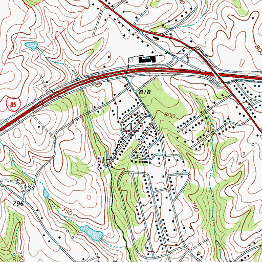 Topographic Map of Buford Heights, SC