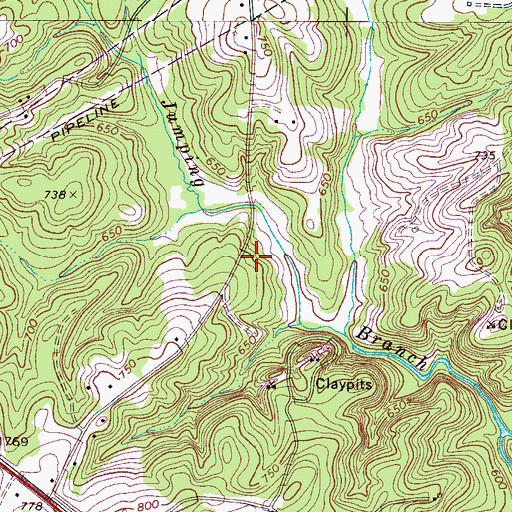 Topographic Map of Camp Cemetery, SC