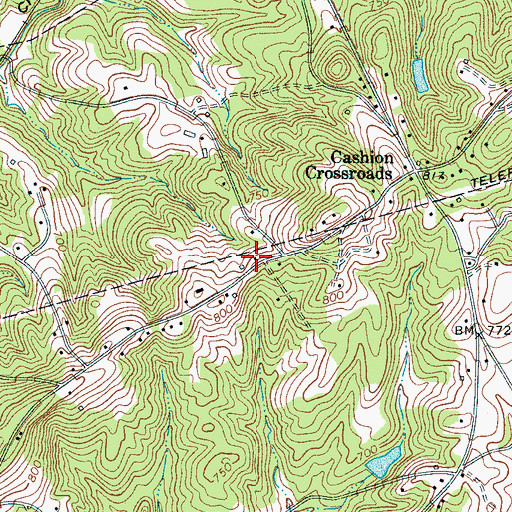 Topographic Map of Casnoe School (historical), SC