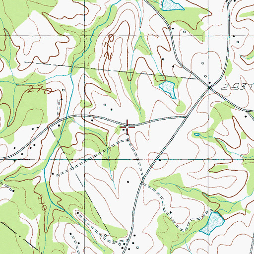 Topographic Map of Chesnut School (historical), SC
