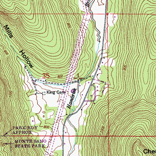 Topographic Map of Mills Hollow, AL