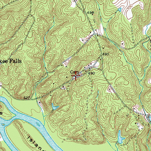Topographic Map of Church of God, SC