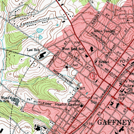 Topographic Map of The Church of Jesus Christ of Latter Day Saints, SC