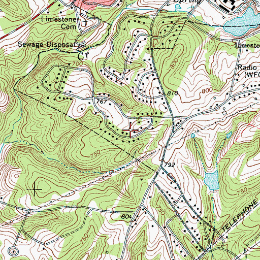 Topographic Map of College Park, SC