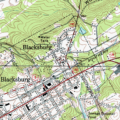 Topographic Map of Divine True Holiness Cemetery, SC