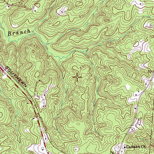 Topographic Map of Dixon Gold Mine, SC