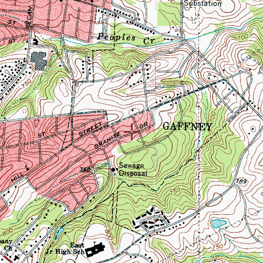 Topographic Map of Dogwood Springs Park, SC