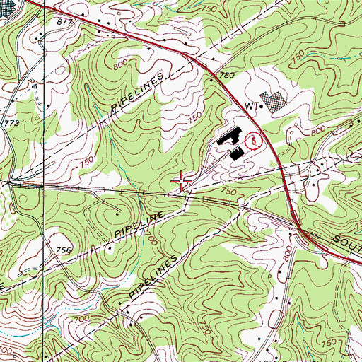 Topographic Map of Dye Cemetery, SC