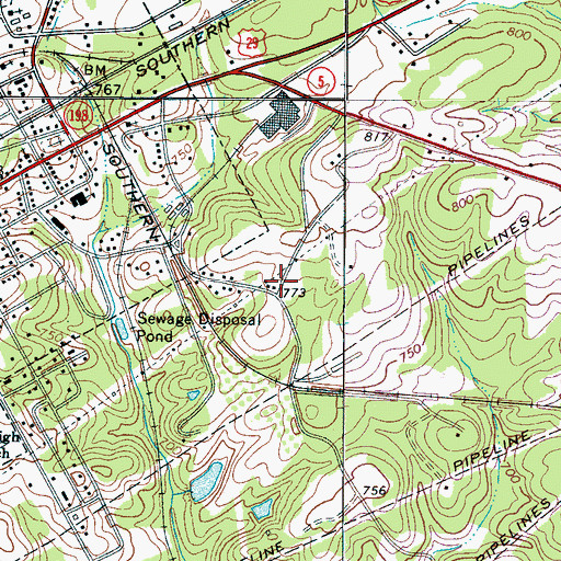 Topographic Map of Easterly Heights, SC