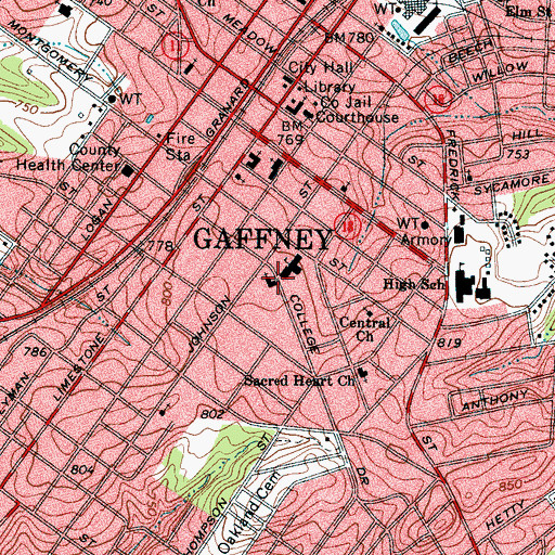 Topographic Map of Episcopal Church of the Incarnation, SC