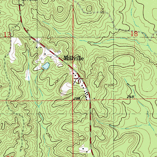 Topographic Map of Millville, AL
