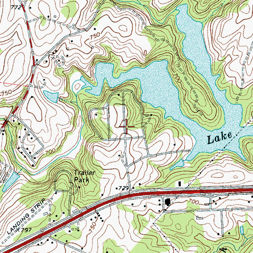 Topographic Map of Forest Lake Homes, SC