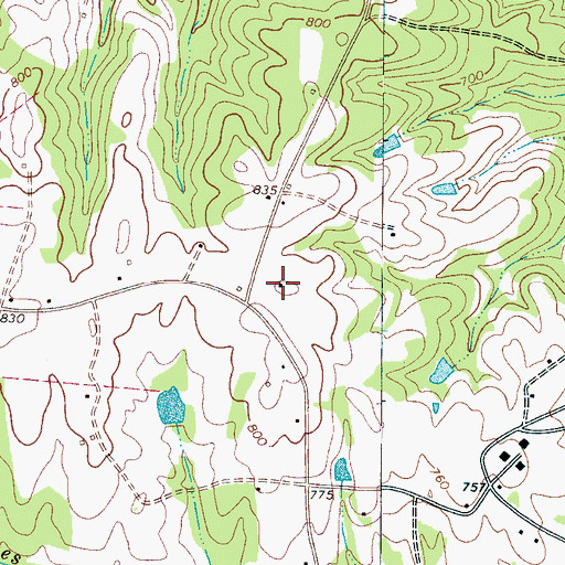 Topographic Map of Freewill Church (historical), SC
