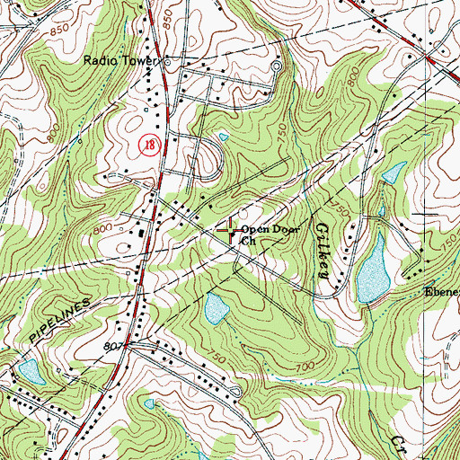 Topographic Map of Gaffney Christian Academy, SC