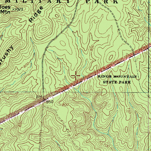 Topographic Map of Gordon Cemetery, SC