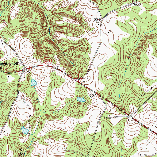 Topographic Map of Gowdeysville (historical), SC