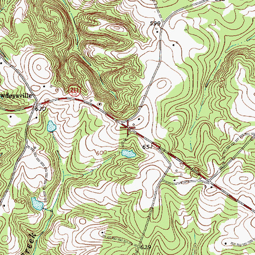 Topographic Map of Gowdeysville School (historical), SC